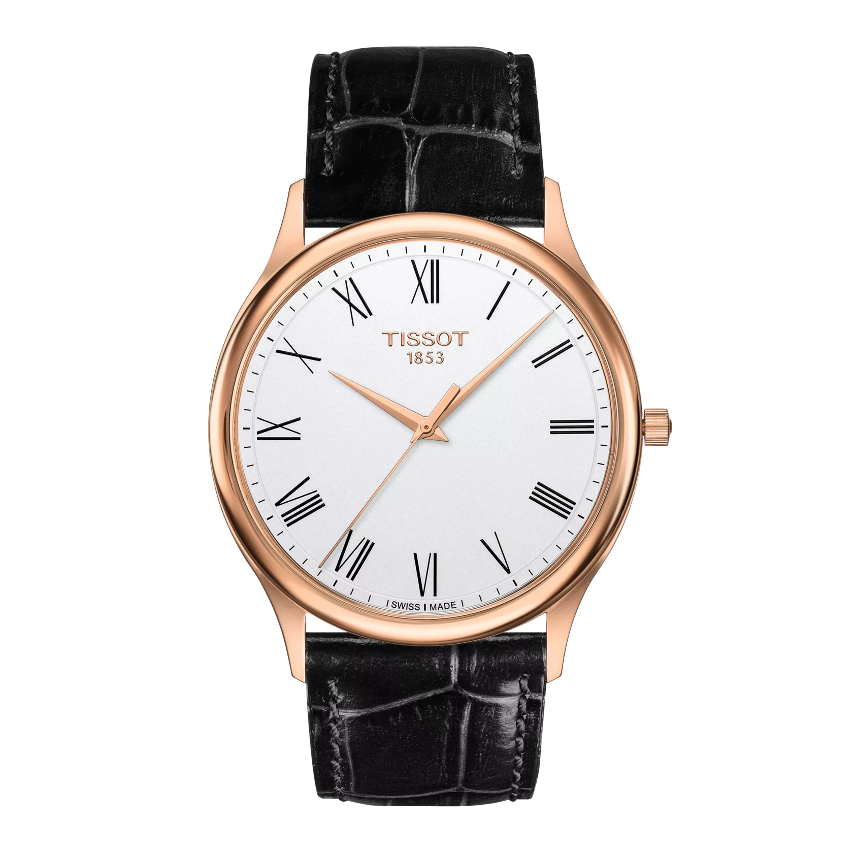 Front view of the watch Tissot Excellence 18K Gold