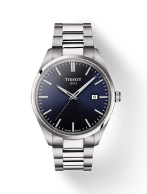 Front view of the watch Tissot PR 100 with shadow