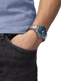 Simulation of the watch Tissot Seastar 1000 40mm on a wrist