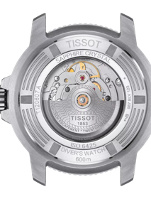 Back view of the watch case Tissot Seastar 2000 Professional Powermatic 80