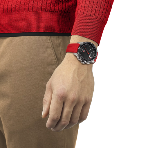 Simulation of the watch Tissot T-Touch Connect Solar on a wrist