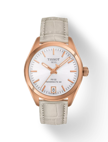 Front view of the watch Tissot PR 100 Powermatic 80 Lady with shadow