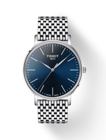 Front view of the watch Tissot Everytime 40mm with shadow