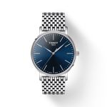 มุมมองด้านหน้าของนาฬิกา Tissot Everytime 40mm พร้อมเงา