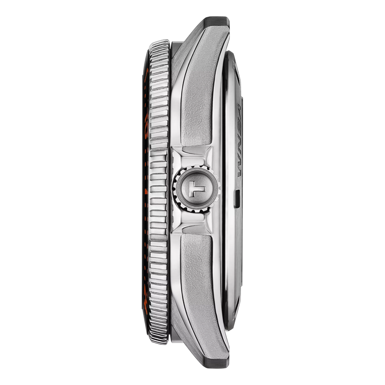 Vue de profil du boîtier de la montre Tissot Seastar Wilson WNBA