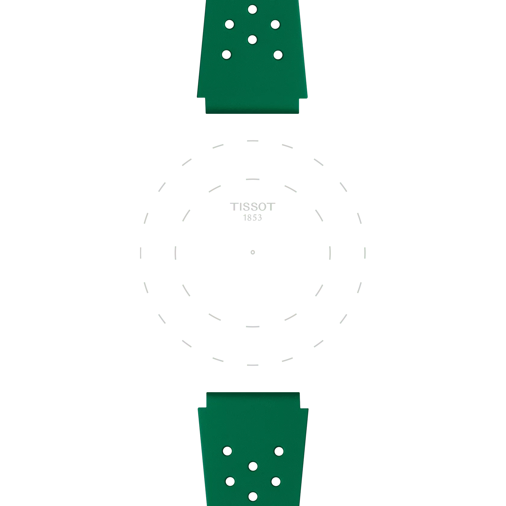 Tissot Official Green Sideral Rubber Strap