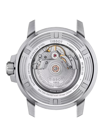 Back view of the watch case Tissot Seastar 1000 Powermatic 80