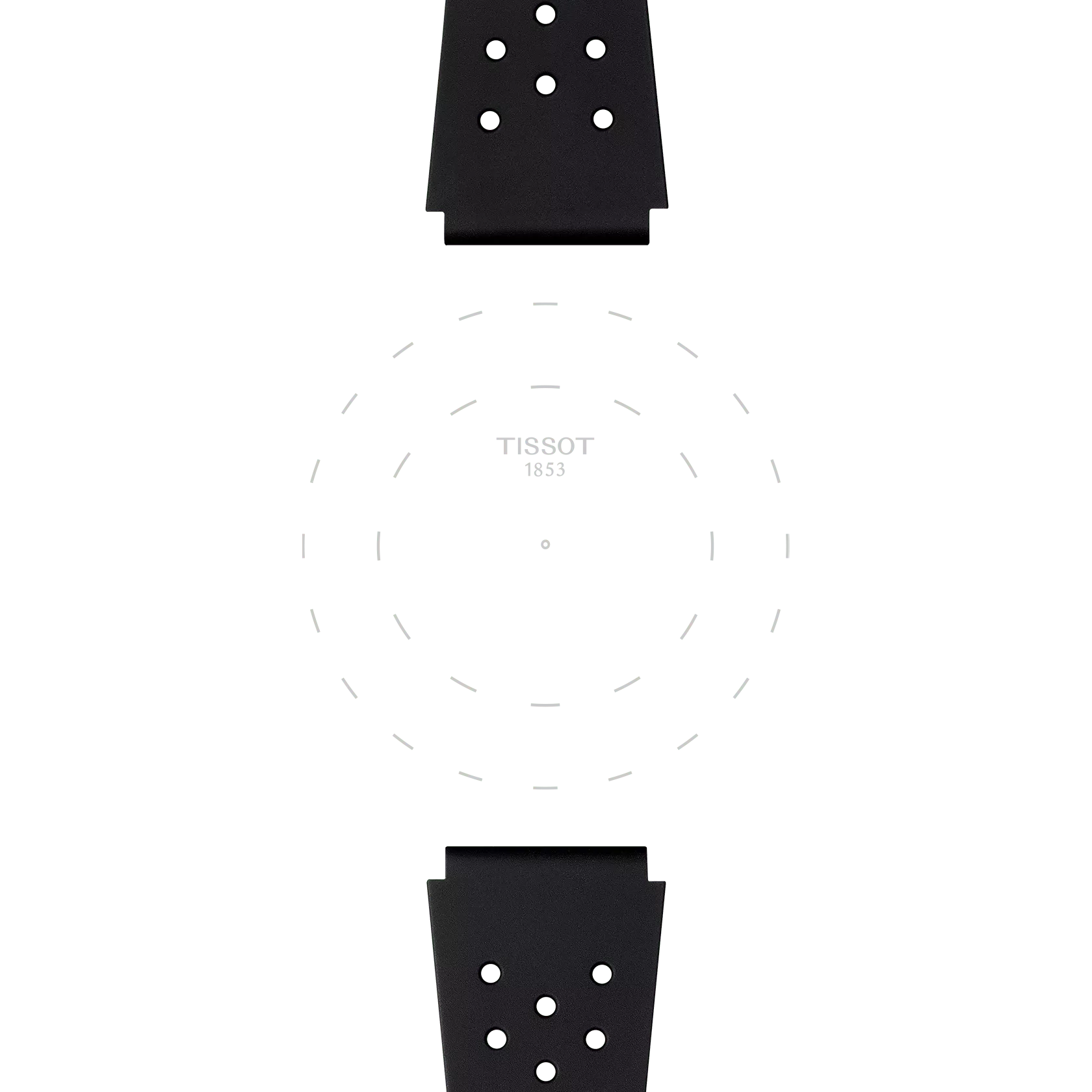 Tissot Official Black Sideral Rubber Strap