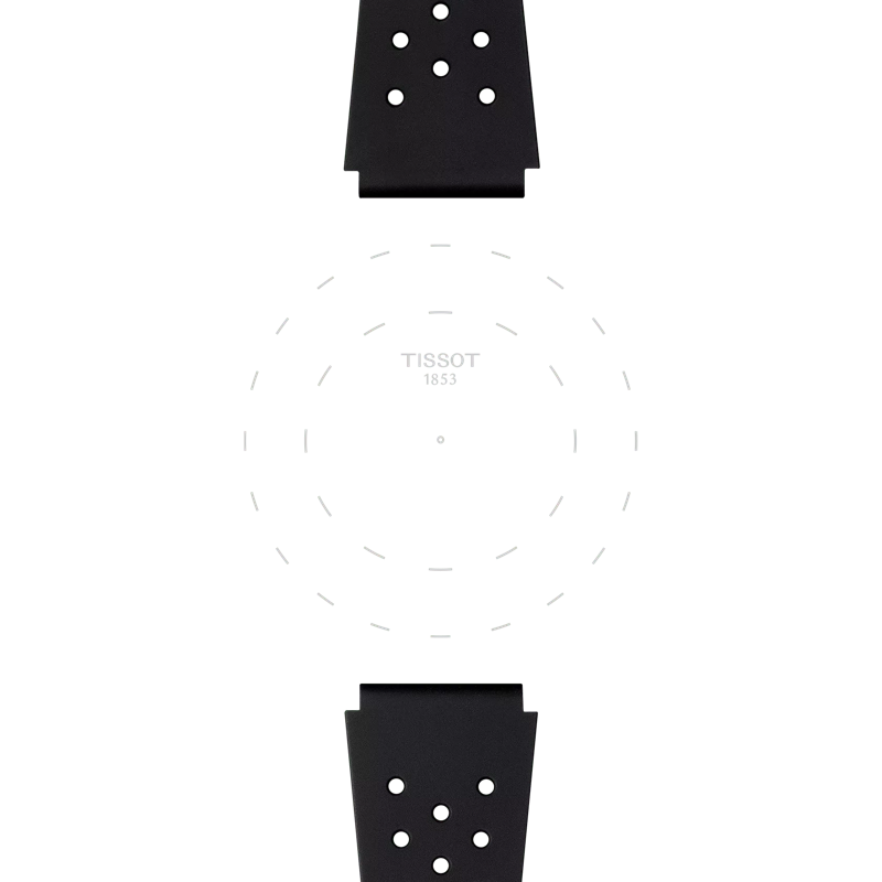 Tissot Official Black Sideral Rubber Strap