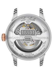 Back view of the watch case Tissot Le Locle Powermatic 80