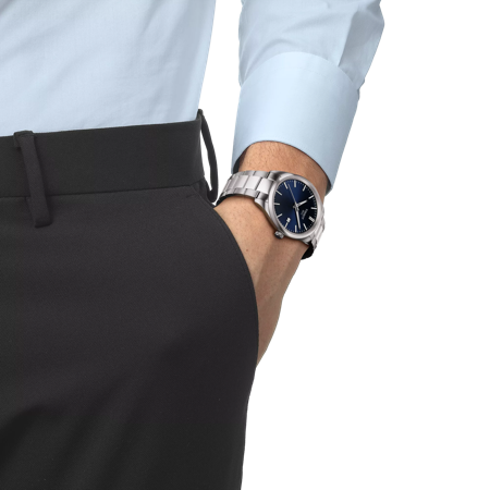 Simulation of the watch Tissot PR 100 on a wrist