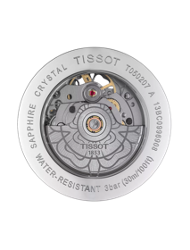 Back view of the watch case Tissot Lady Heart Powermatic 80