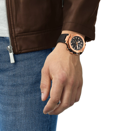 Simulation of the watch Tissot T-Race Chronograph on a wrist