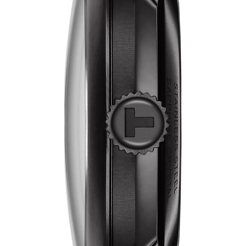 Profile view of the watch case Tissot Chemin Des Tourelles Squelette