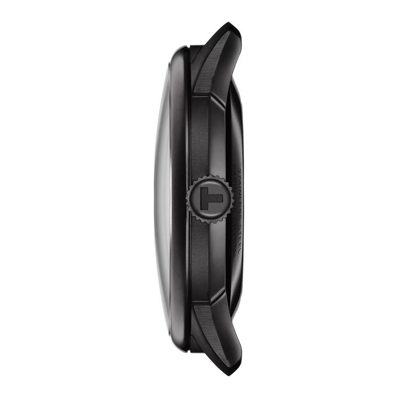 Profile view of the watch case Tissot Chemin Des Tourelles Skeleton