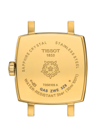 Back view of the watch case Tissot Lovely Square Summer Kit