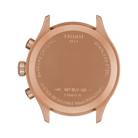 Back view of the watch case Tissot Chrono XL