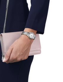 Simulation of the watch Tissot Classic Dream Lady on a wrist