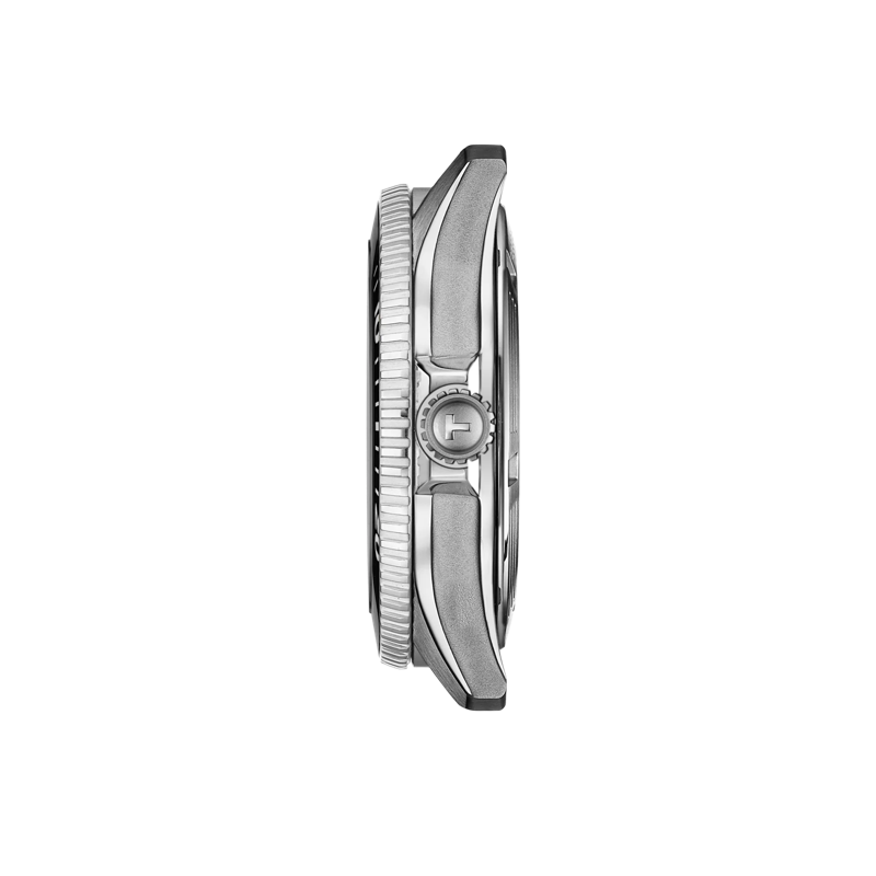 Profile view of the watch case Tissot Seastar 1000 Powermatic 80 40mm