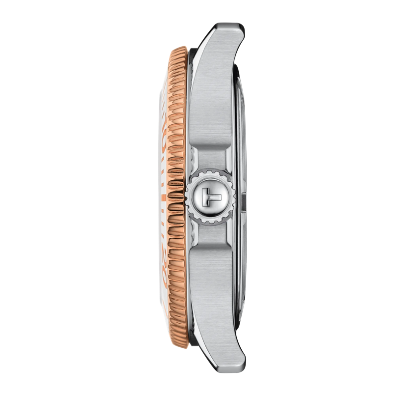 Profile view of the watch case Tissot Seastar 1000 Quartz 36mm