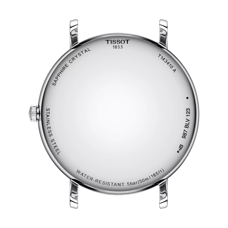 Back view of the watch case Tissot Everytime 40mm