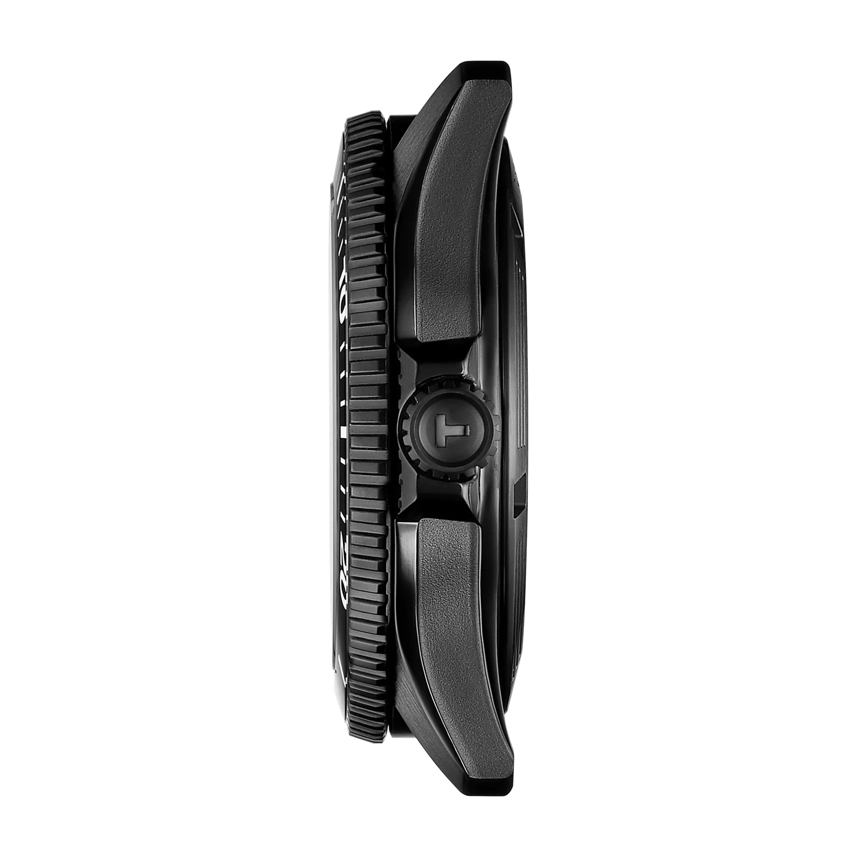 Profile view of the watch case 티쏘 씨스타 1000 파워매틱 80 40mm