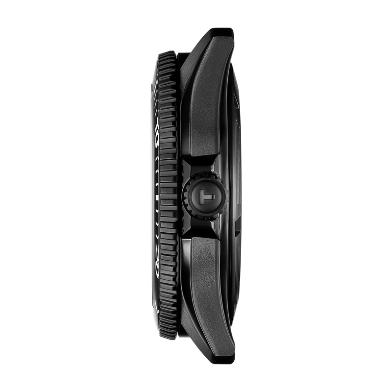 Profile view of the watch case Tissot Seastar 1000 Powermatic 80 40mm