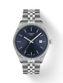 Front view of the watch Tissot Ballade 40mm with shadow