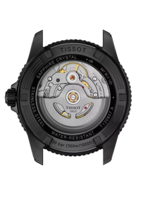 Back view of the watch case Tissot Seastar 1000 Powermatic 80 40mm