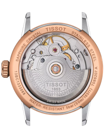 Back view of the watch case Tissot Luxury Automatic