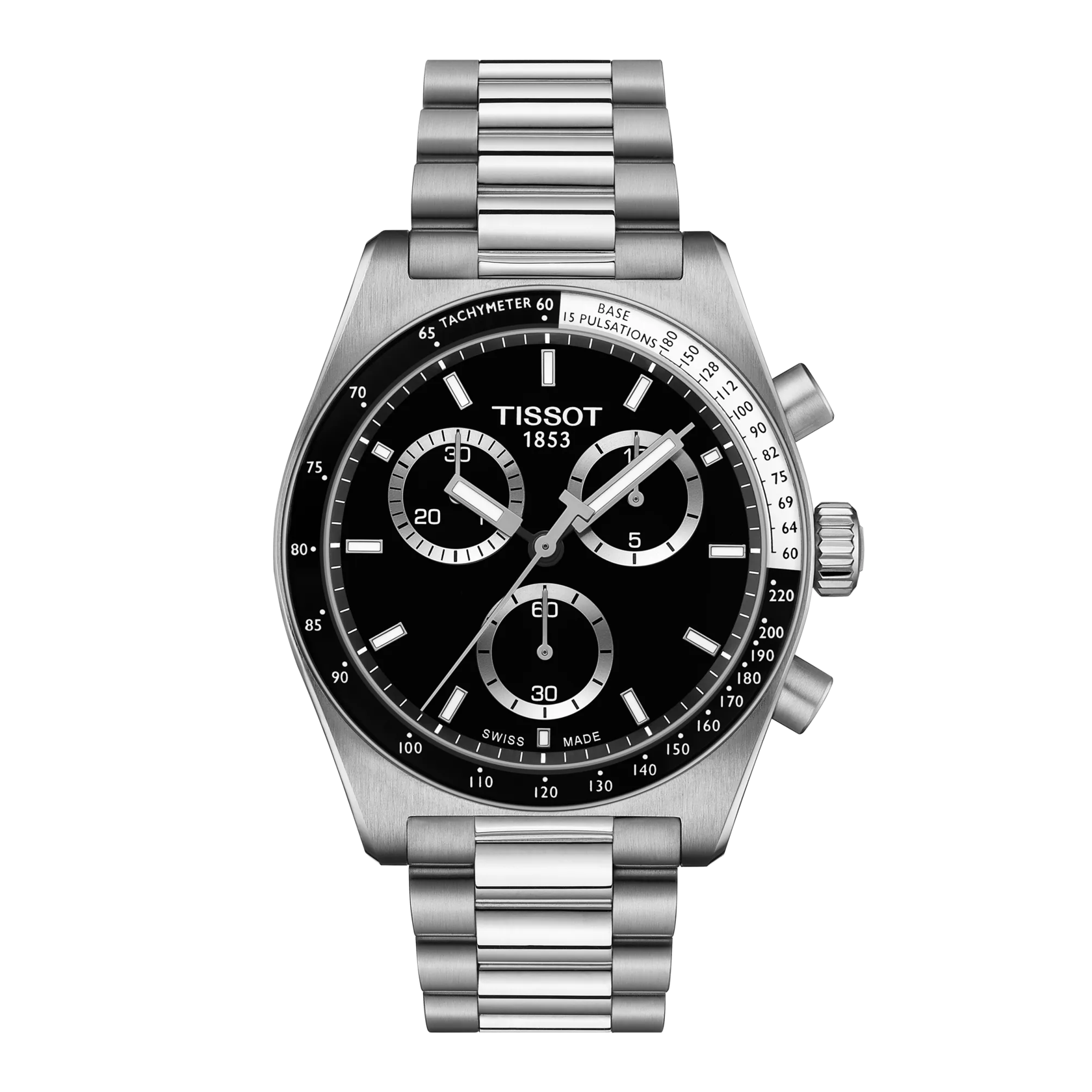 Front view of the watch Tissot PR516 Chronograph