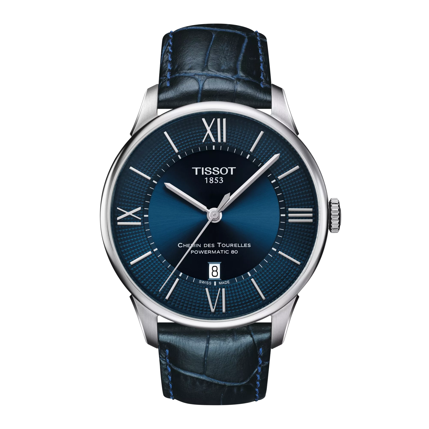 Front view of the watch Tissot Chemin des Tourelles Powermatic 80