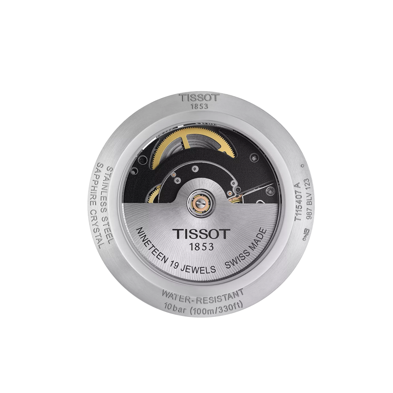 Back view of the watch case Tissot T-Race Swissmatic