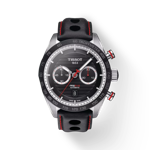 Front view of the watch Tissot PRS 516 Automatic Chronograph with shadow