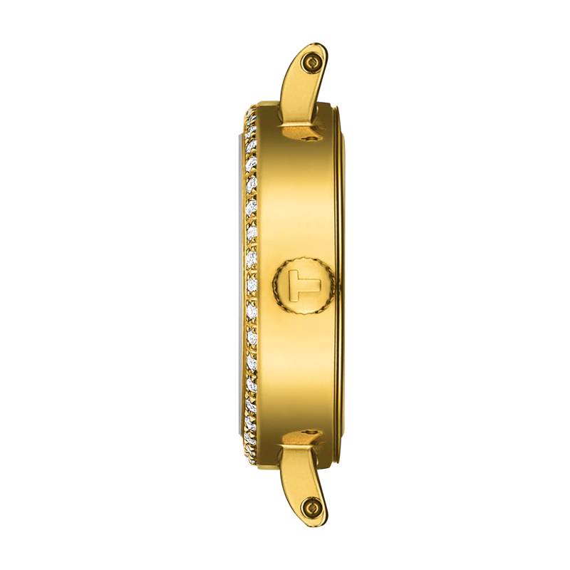 Profile view of the watch case Tissot Lovely Round