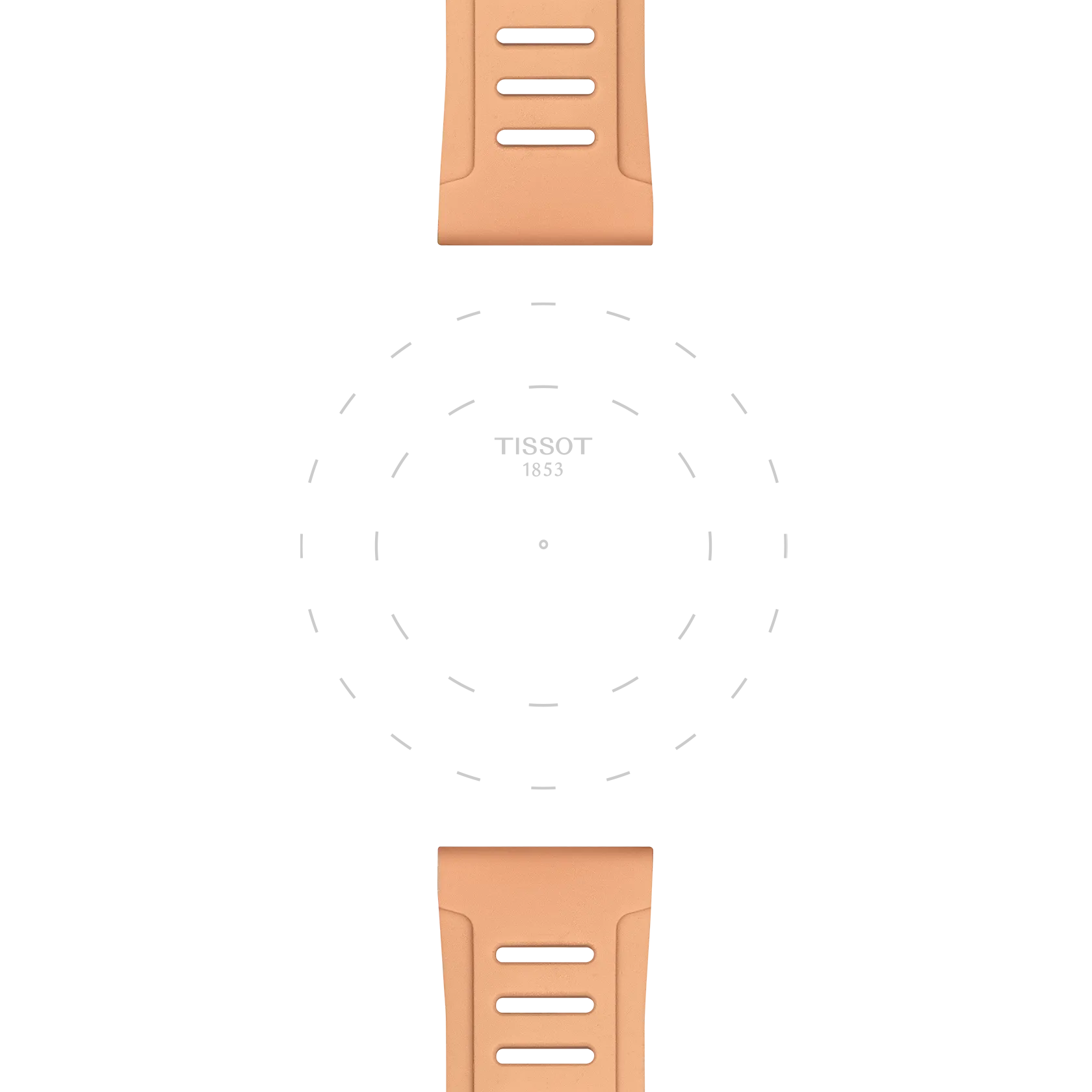 TISSOT オフィシャル スキン シリコン ストラップ ラグ 21 mmのラグのフォーカス