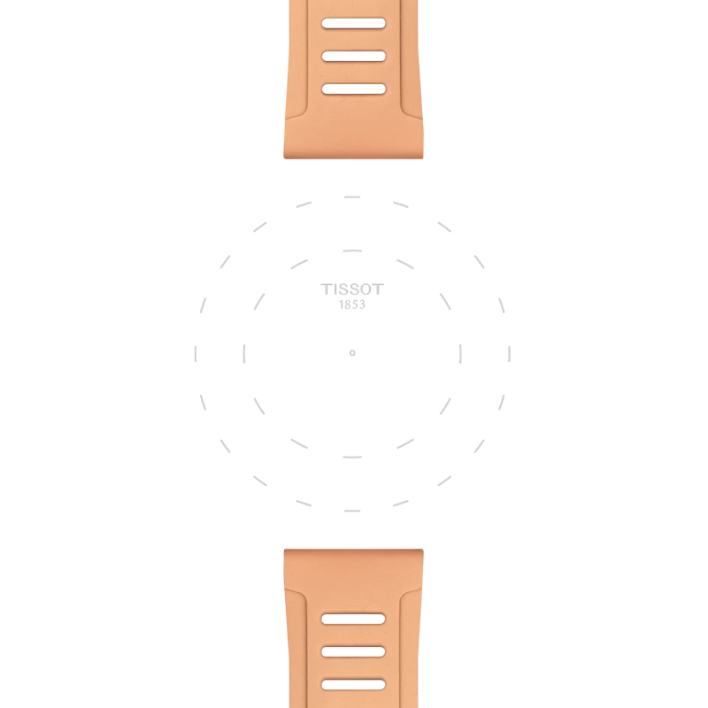 TISSOT オフィシャル スキン シリコン ストラップ ラグ 21 mmのラグのフォーカス