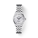 มุมมองด้านหน้าของนาฬิกา Tissot Le Locle Automatic Double Happiness Lady พร้อมเงา