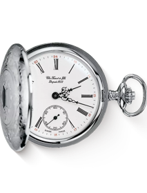 Front view of the watch Tissot Savonnette Mechanical with shadow