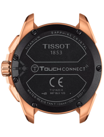 Back view of the watch case Tissot T-Touch Connect Solar