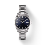 Front view of the watch Tissot PR 100 34mm with shadow