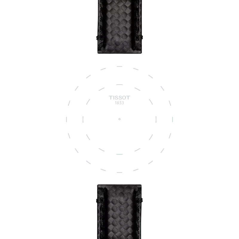 Cinturino Tissot ufficiale nero in tessuto ansa 20 mm