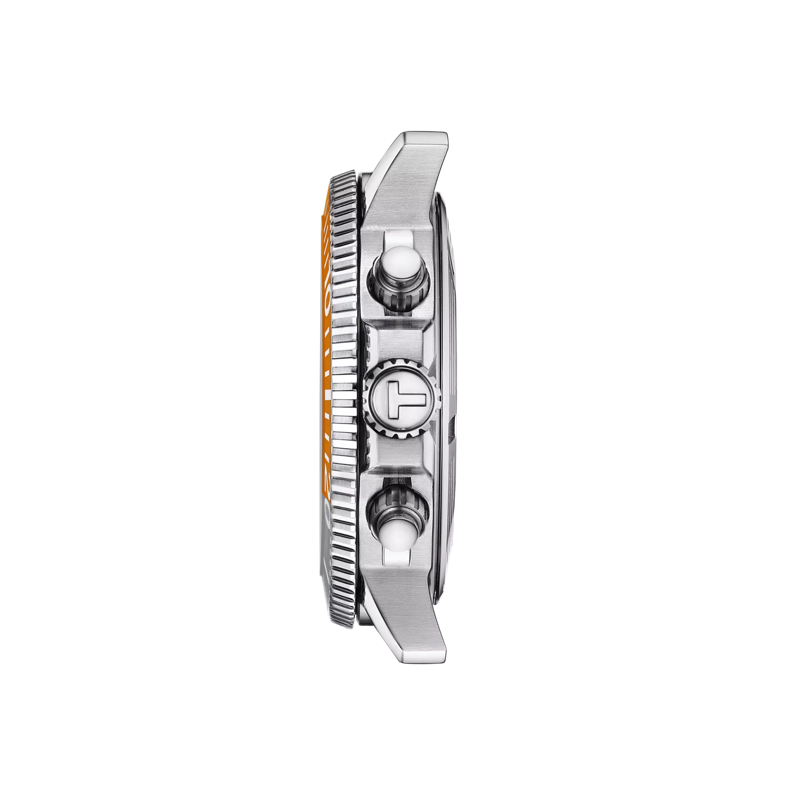 Profile view of the watch case Tissot Seastar 1000 Chronograph