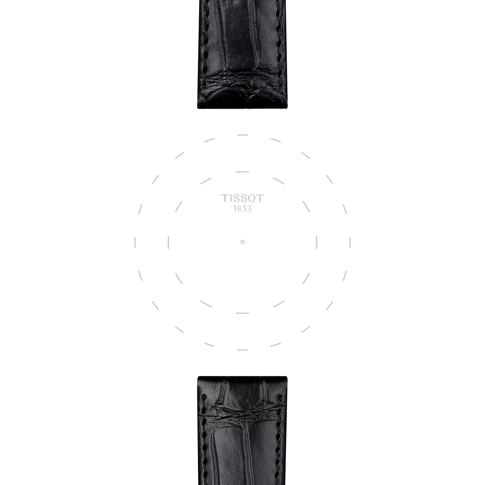 Tissot Official Black Leather Strap Lugs 20 mm