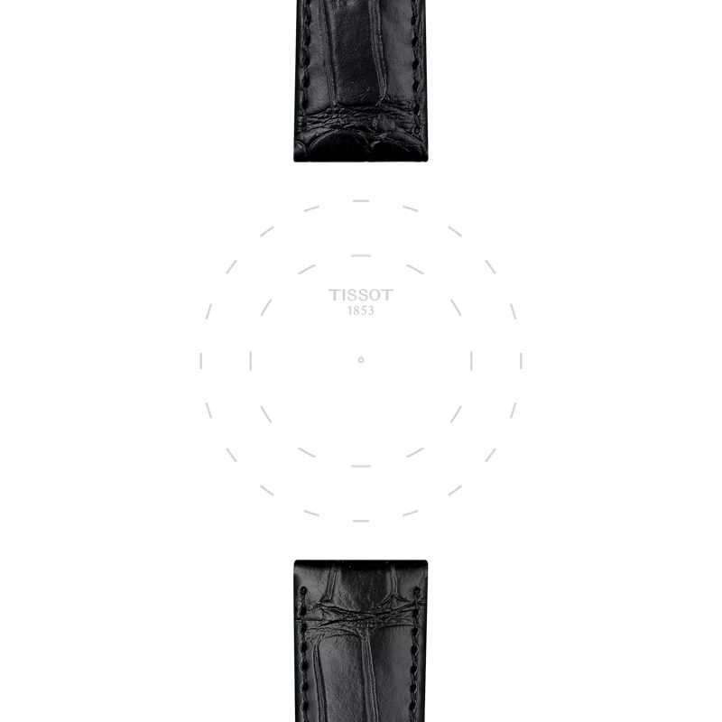 Tissot Official Black Leather Strap Lugs 20 mm