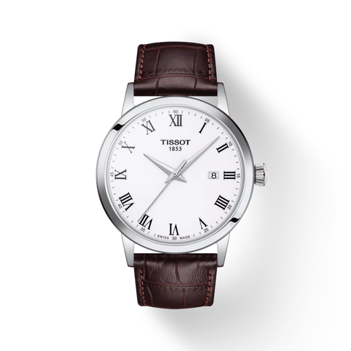 Front view of the watch Tissot Classic Dream with shadow