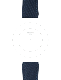 天梭官方藍色布料錶帶闊22毫米