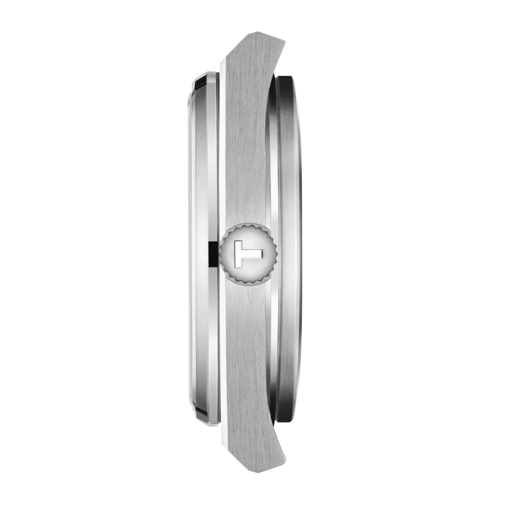 Profile view of the watch case Tissot PRX 35mm