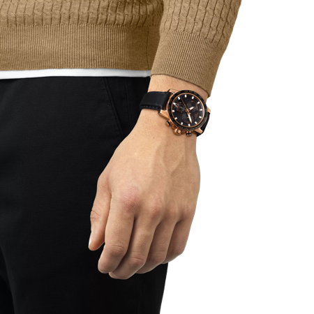 Simulation of the watch Tissot Supersport Chrono on a wrist