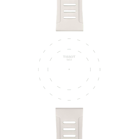 Tissot Official White Silicone Strap Lugs 21 mm